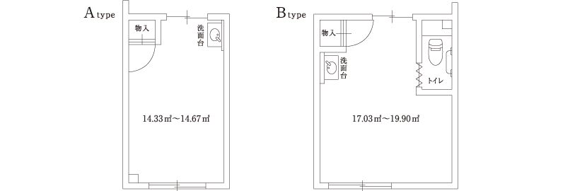 間取りは2タイプ、25室をご用意しています。